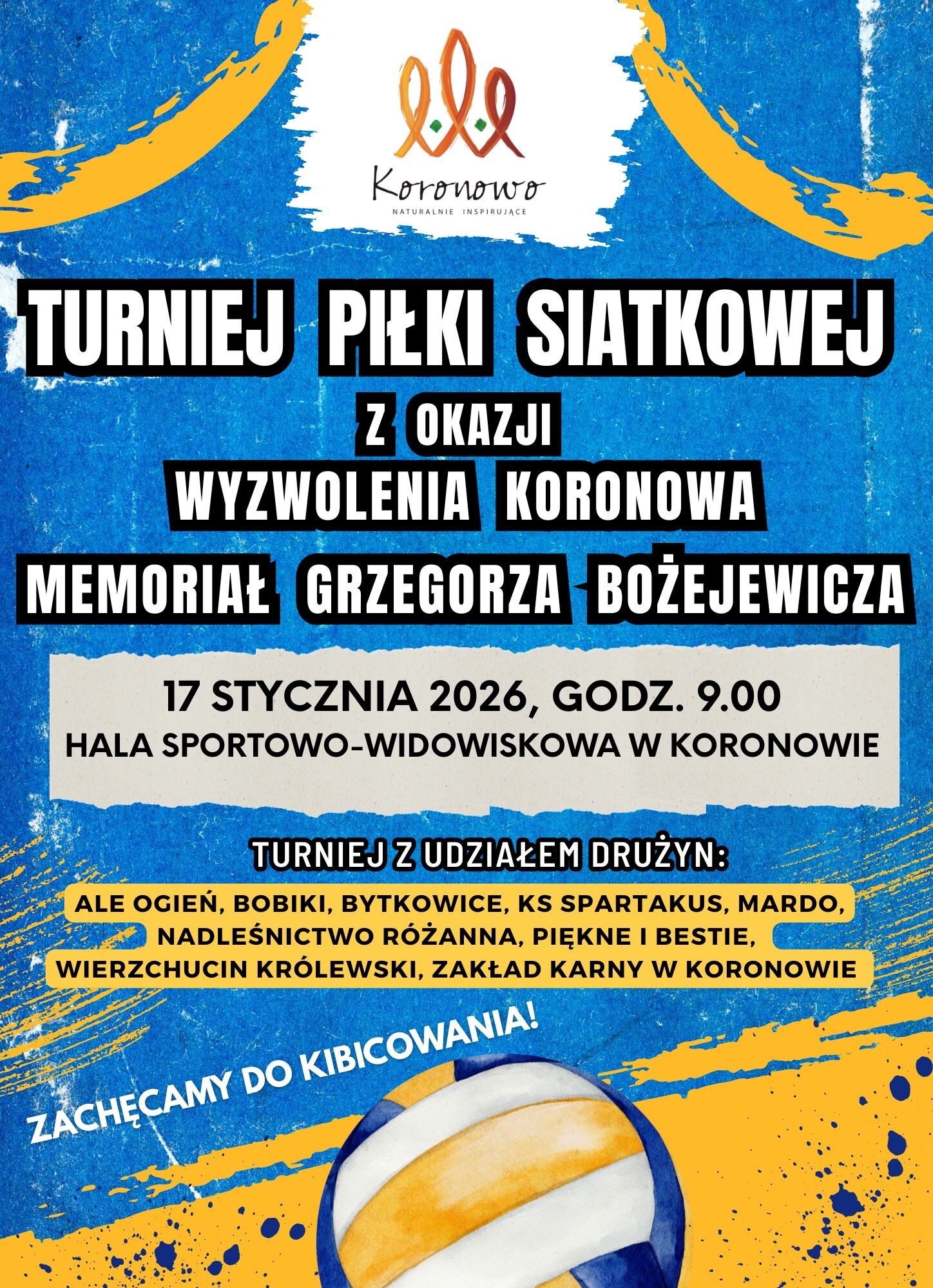 Kopia Kopia Purple Yellow Illustrative Volleyball Tournament Poster 2