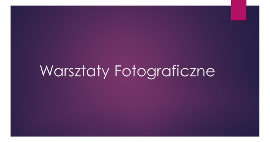 warsztaty fotograficzne