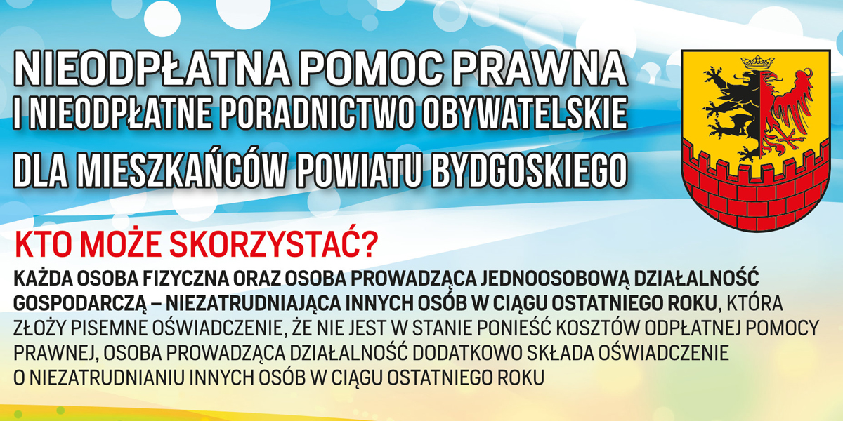 Nieodpłatna pomoc prawna oraz nieodpłatne poradnictwo obywatelskie