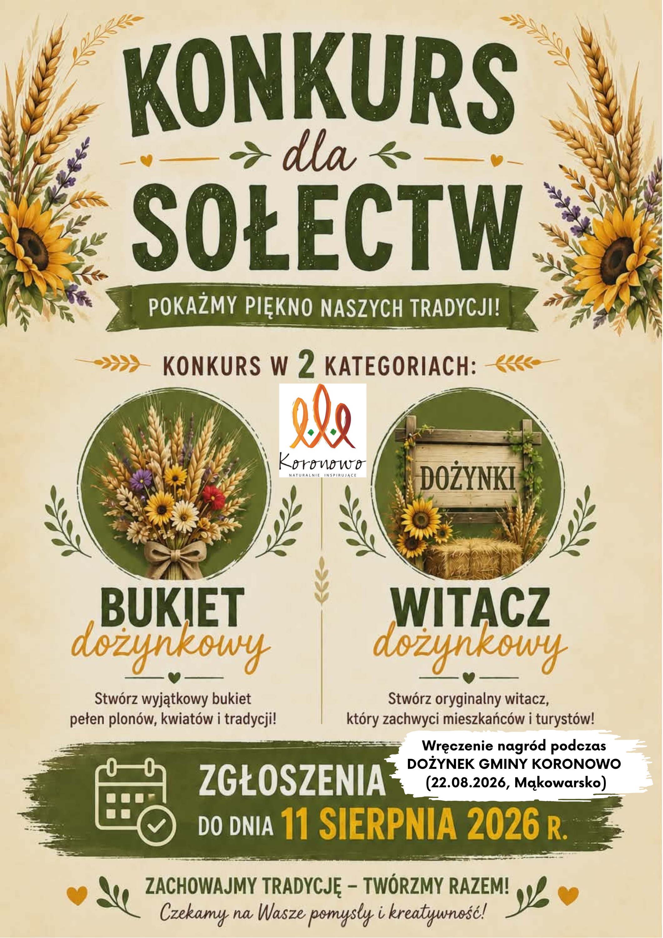 Plakat konkurs bukiet witacz dozynki26