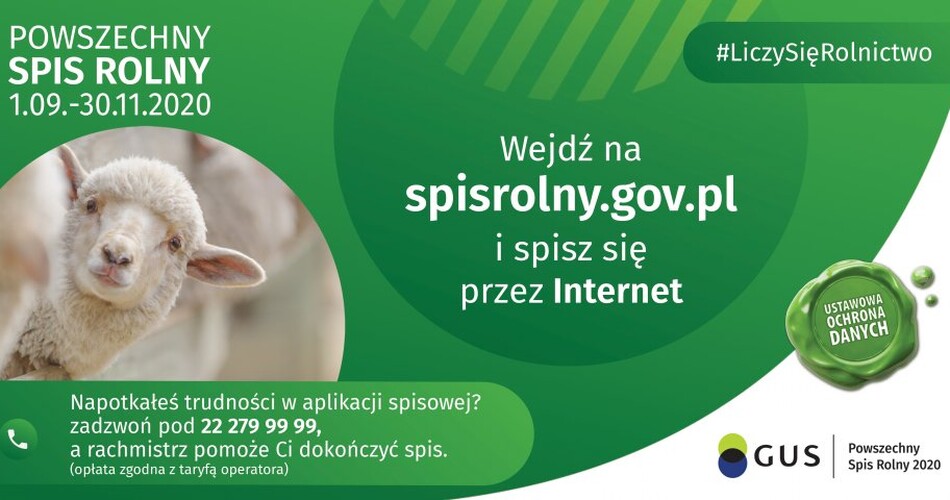 plakat o powszechnym spisie rolnym